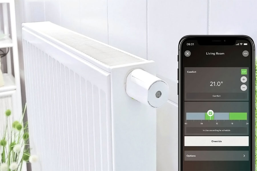 کنترل وسایل گرمایشی خانه هوشمند به وسیله اپلیکیشن