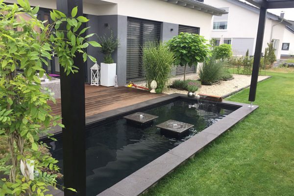 a house with smart pool
